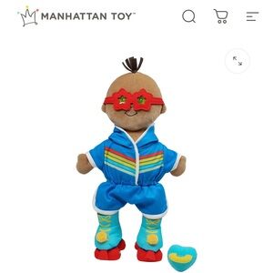 Manhattan Toy baby Stella Rainbow Roller Doll rollerskates, retro vibe EUC 🌈